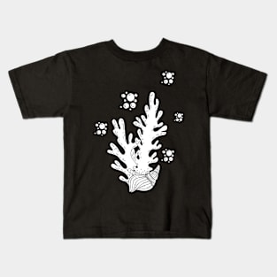 Black And White Seaweed Kids T-Shirt